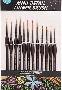 Keep Smiling Mini Detail Liner Brush Set (model A6157).