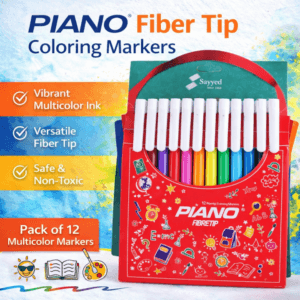 Piano  Fibretip Color Marker 12 Pcs