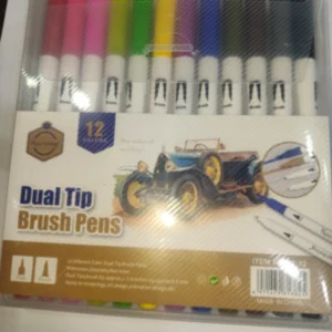 Dual Tip Brush Pens 12 Color