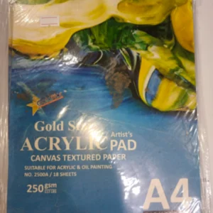 Gold Star Acrylic Pad A4 18 Sheets No. 2500 A
