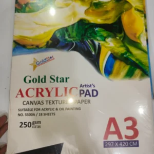 Gold Star Acrylic Pad A3 18 Sheets No. 5500 A