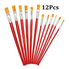 12 Pcs Brush Red
